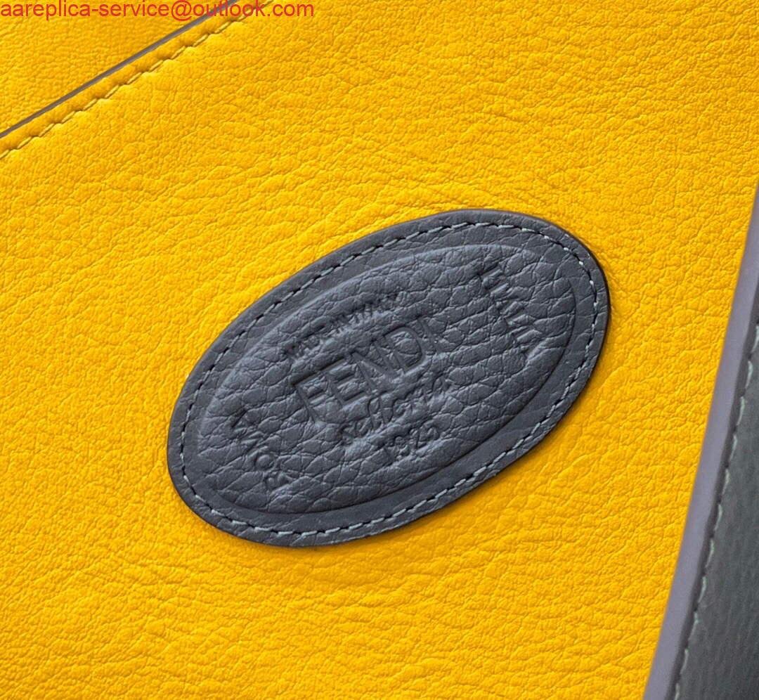 Fendi 7VA529 Peekaboo ISeeU Medium Gray Leather Bag
