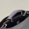 Fendi 7VA529 Peekaboo ISeeU Medium Gray Leather Bag