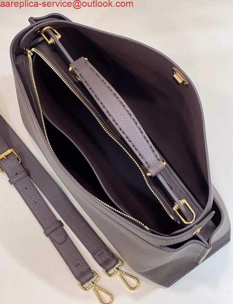 Fendi 7VA529 Peekaboo ISeeU Medium Brown Leather Bag