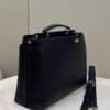 Fendi 7VA529 Peekaboo ISeeU Medium Black Leather Bag