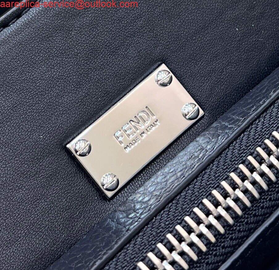 Fendi 7VA529 Peekaboo ISeeU Medium Black Leather Bag