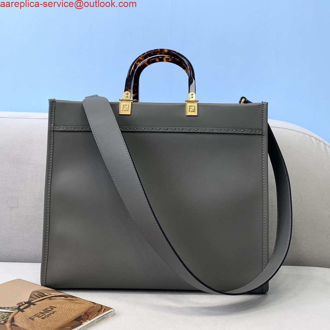Fendi 8BH386 Sunshine Medium Bag 8266S Dark Grey leather shopper
