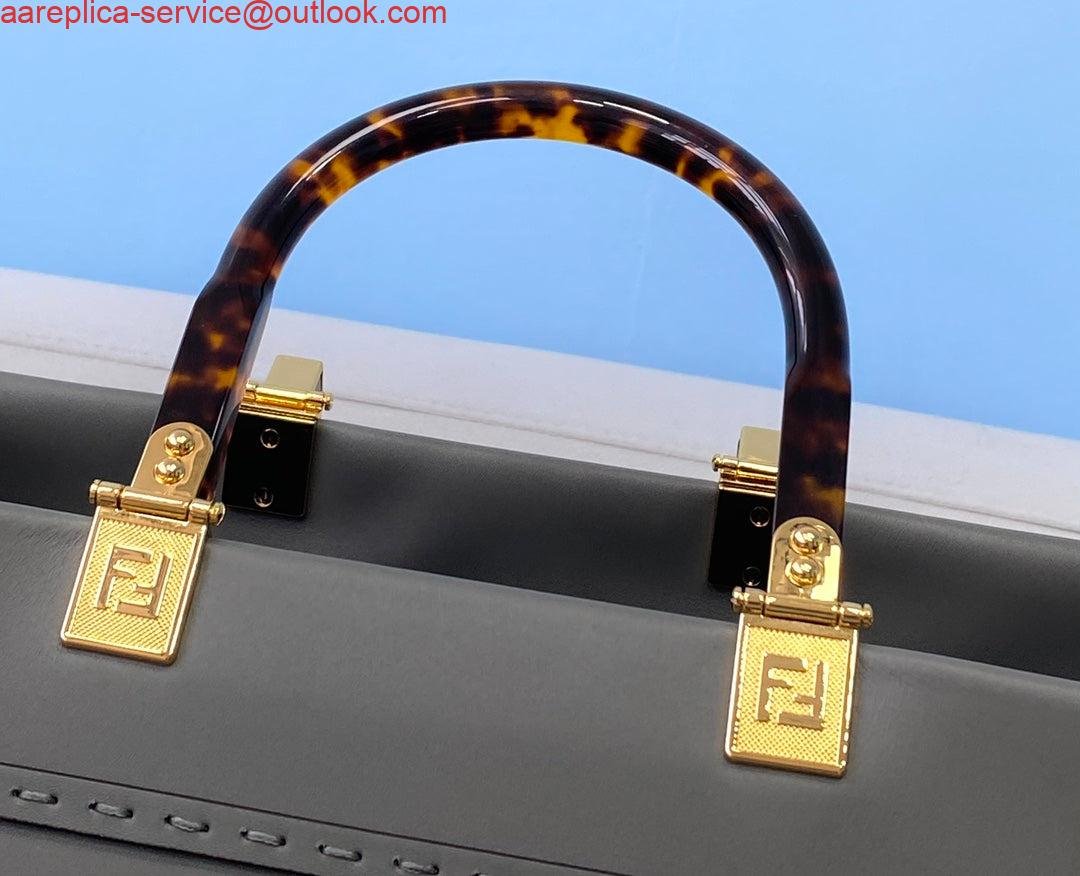 Fendi 8BH386 Sunshine Medium Bag 8266S Dark Grey leather shopper