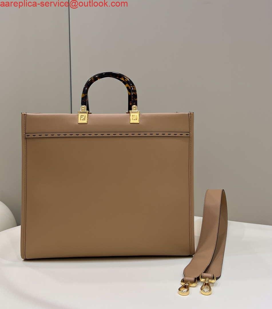 Fendi 8266S Sunshine Medium Bag 8BH386 Apricot leather shopper