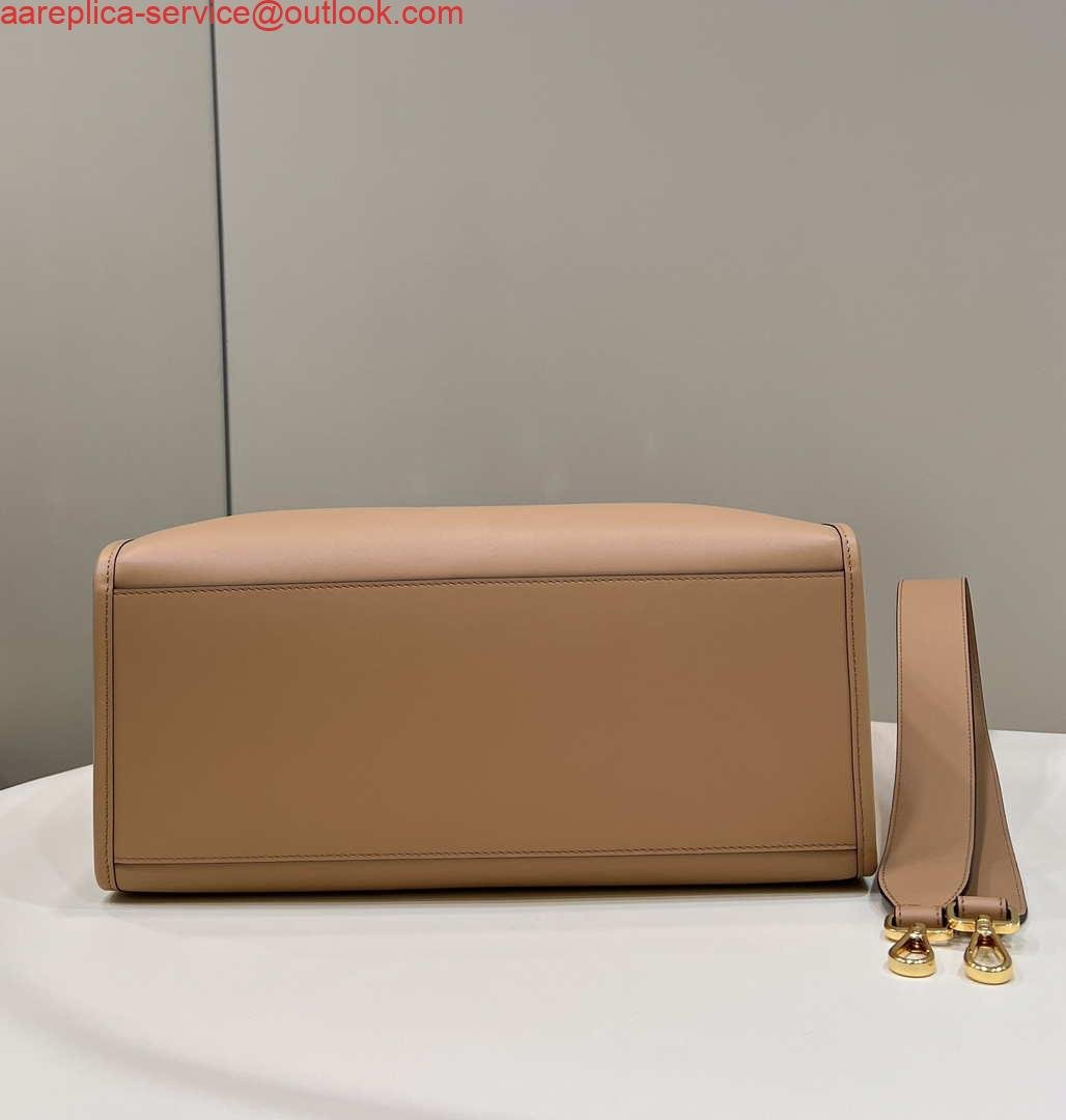 Fendi 8266S Sunshine Medium Bag 8BH386 Apricot leather shopper