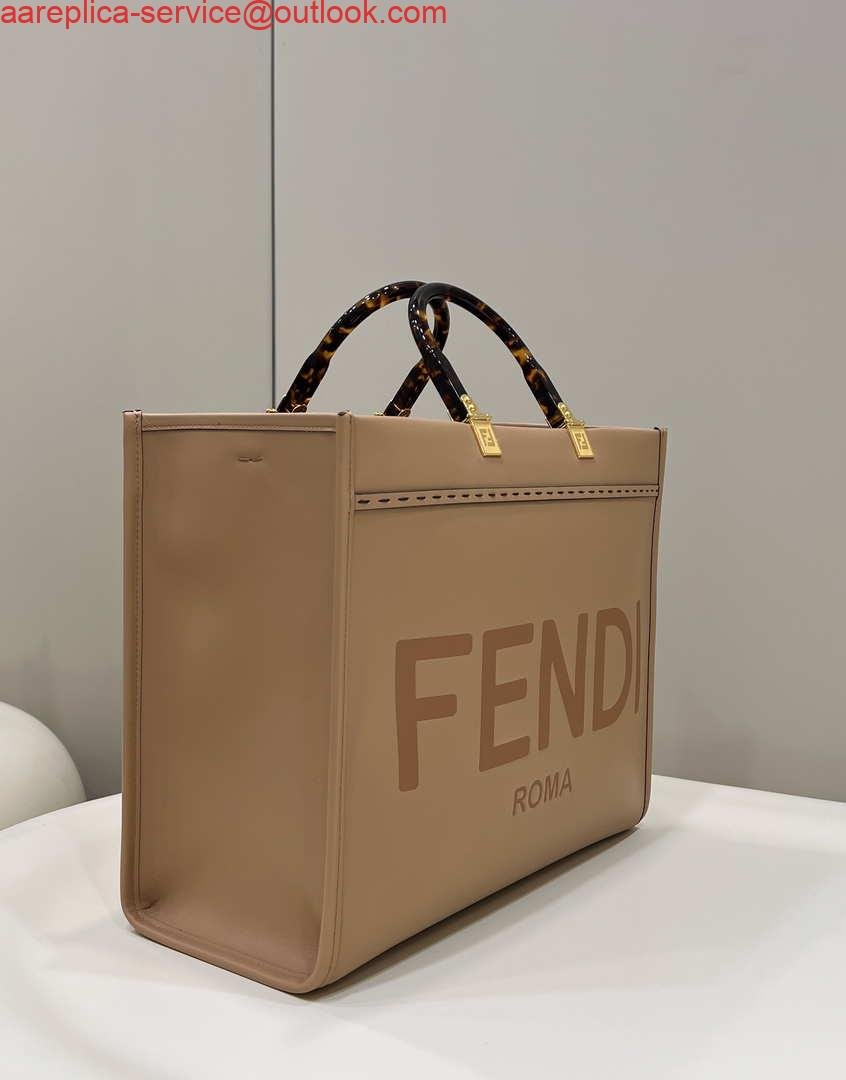 Fendi 8266S Sunshine Medium Bag 8BH386 Apricot leather shopper