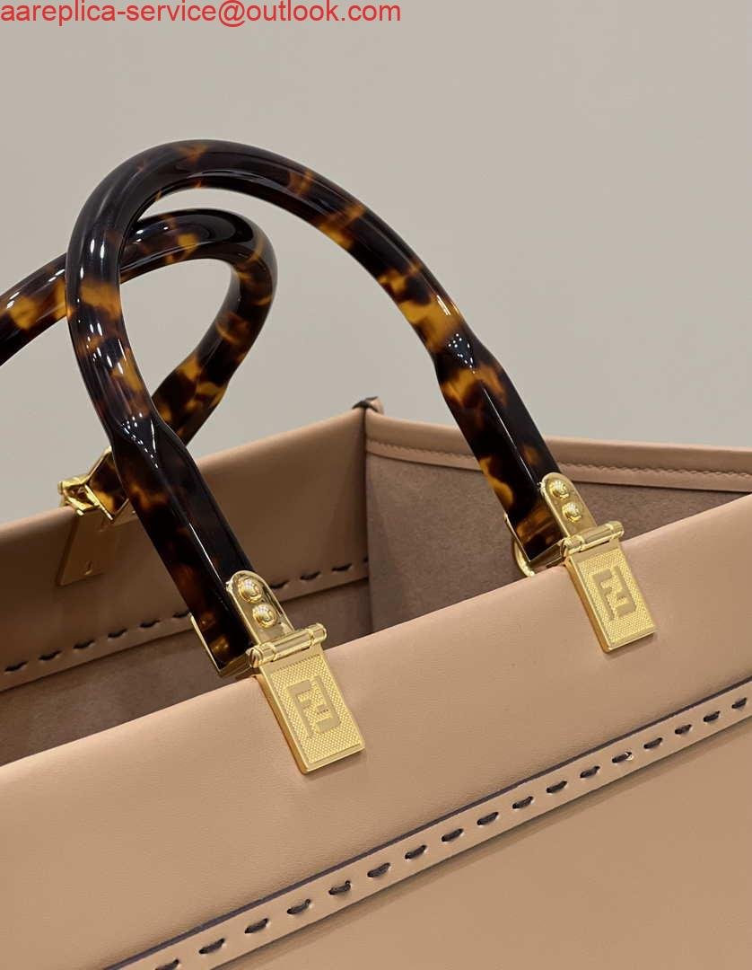 Fendi 8266S Sunshine Medium Bag 8BH386 Apricot leather shopper