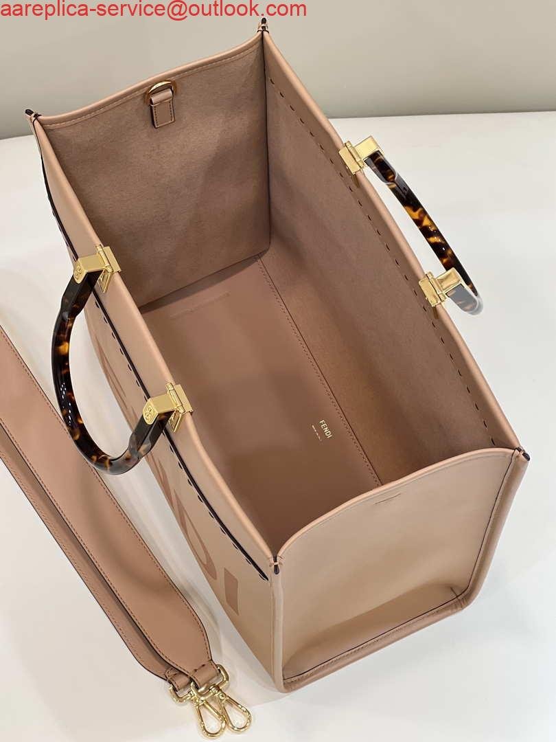Fendi 8266S Sunshine Medium Bag 8BH386 Apricot leather shopper
