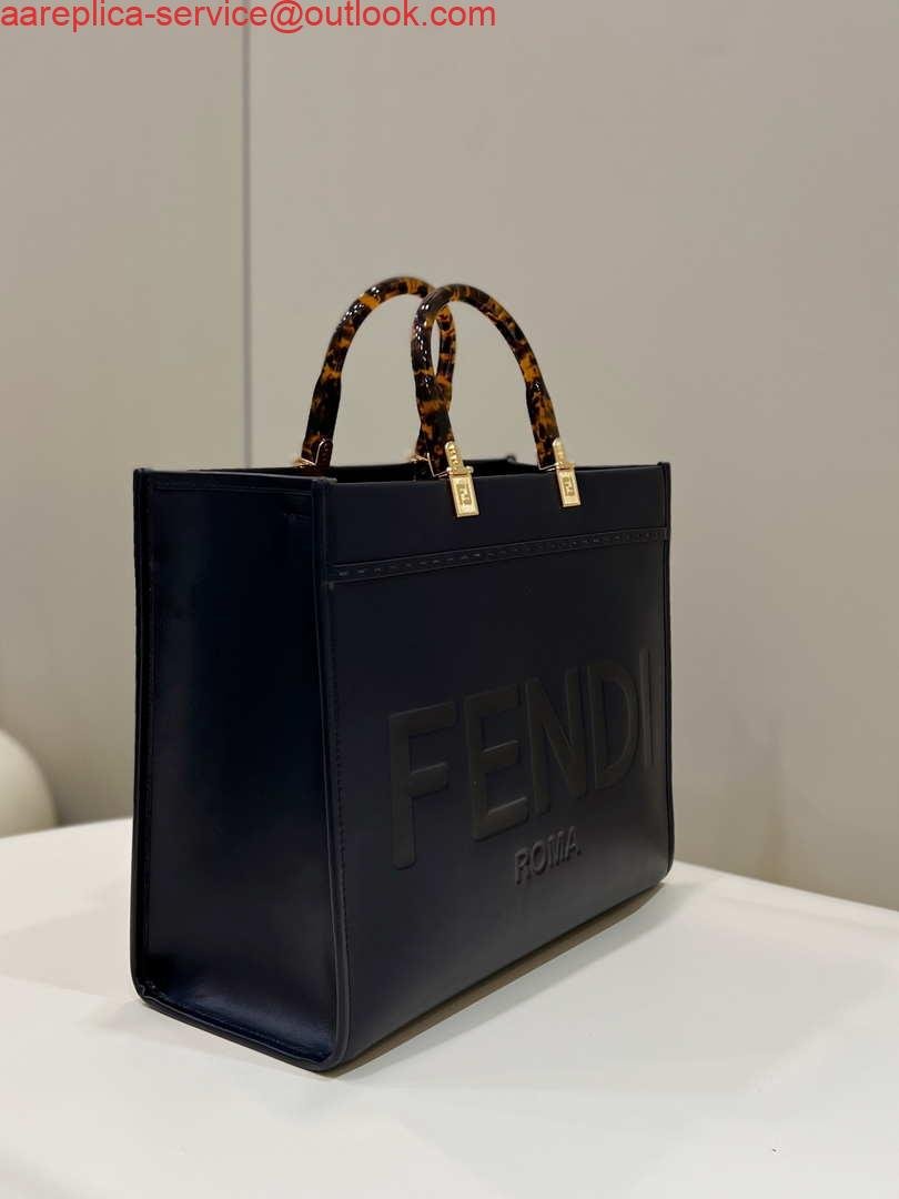 Fendi 8266S Sunshine Medium Bag 8BH386 Black leather shopper