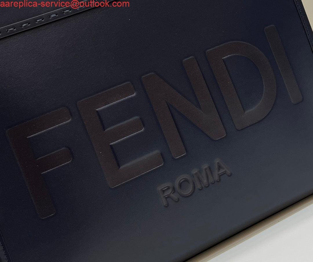 Fendi 8266S Sunshine Medium Bag 8BH386 Black leather shopper