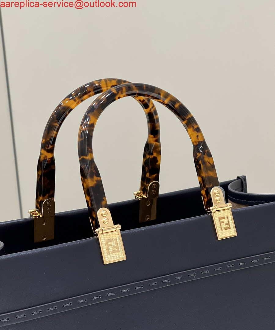 Fendi 8266S Sunshine Medium Bag 8BH386 Black leather shopper