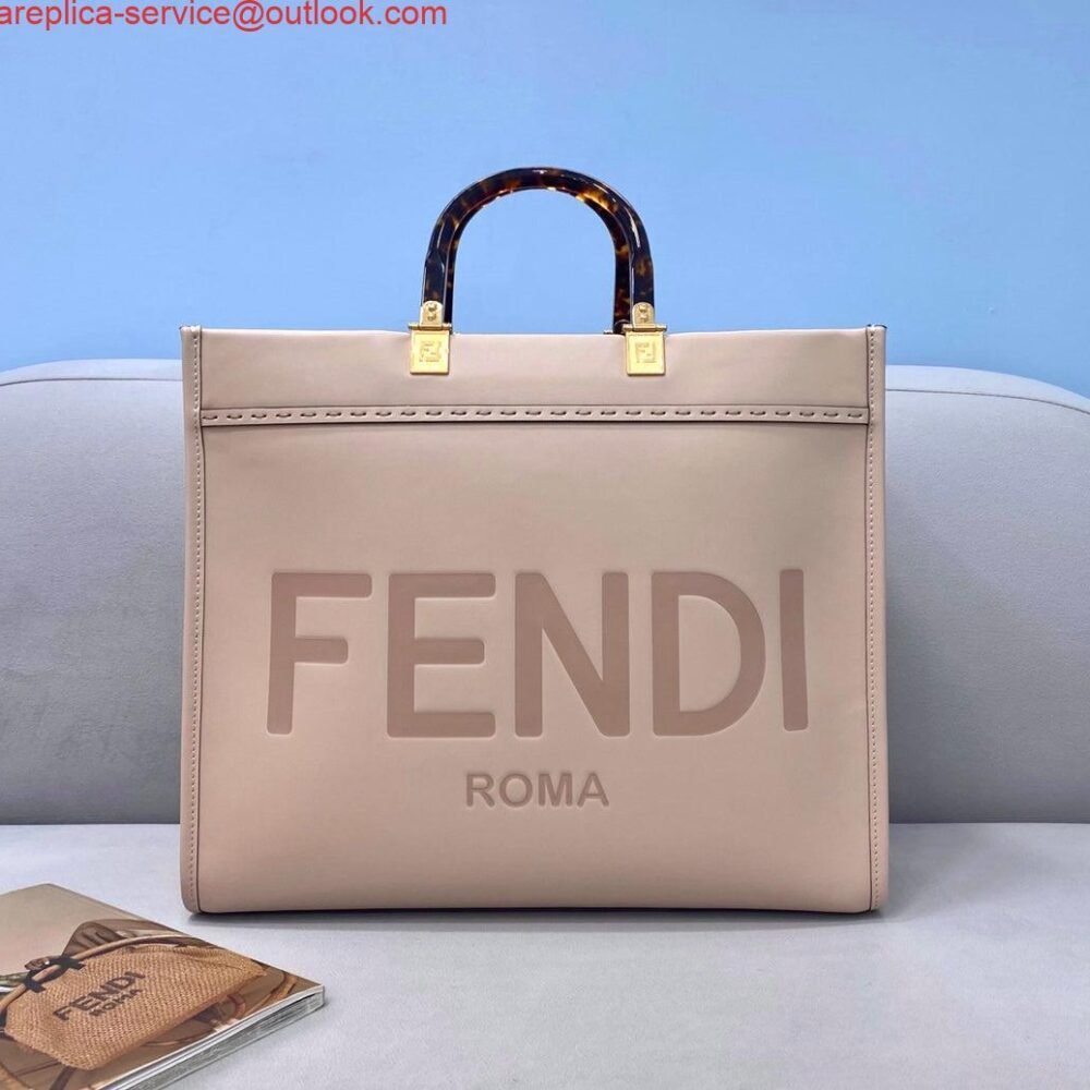 Fendi 8266S Sunshine Medium Bag 8BH386 Pink leather shopper
