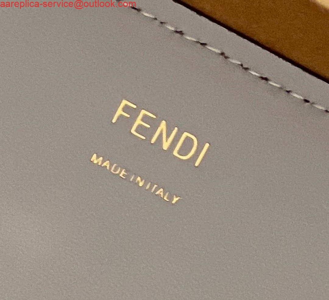 Fendi 8266S Sunshine Medium Bag 8BH386 Light blue leather shopper