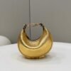 Fendi 7AS089 Nano Fendigraphy Gold leather Charm 80056S
