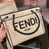 FENDI 8BH378 Medium ROMA Tote Undyed canvas Tote bag