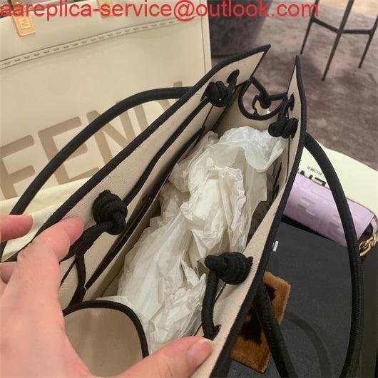 FENDI 8BH378 Medium ROMA Tote Undyed canvas Tote bag