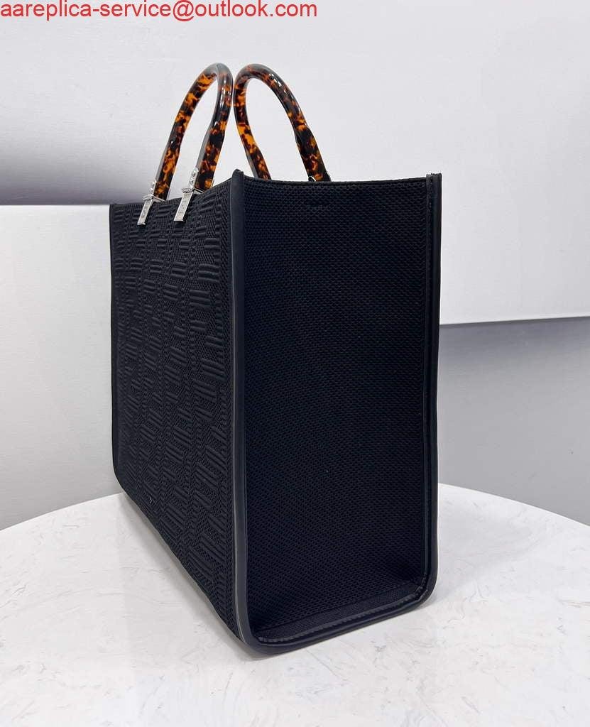 Fendi 8BH386 Sunshine Medium Fendi Tote Bag 8258 Black