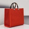 Fendi 8BH386 Sunshine Medium Fendi Tote Bag 8258 Orange Red
