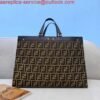 Fendi 8BH374 Peekaboo X Tote Green Canvas Bag