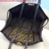 Fendi 8BH374 Peekaboo X Tote Green Canvas Bag