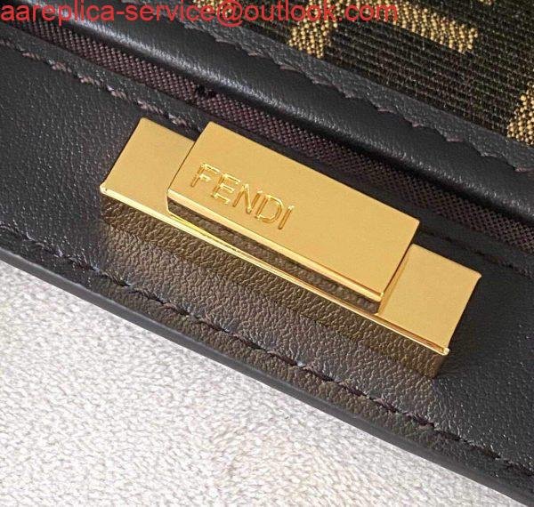 Fendi 8BH374 Peekaboo X Tote Green Canvas Bag