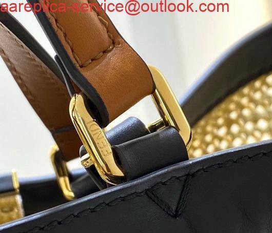 Fendi 8BH374 FENDI PEEKABOO X-TOTE Natural Raffia Bag