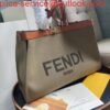 Fendi 8BH374 FENDI PEEKABOO X-TOTE Light Green Canvas Bag