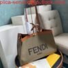 Fendi 8BH374 FENDI PEEKABOO X-TOTE Light Green Canvas Bag