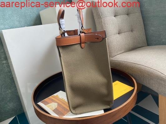 Fendi 8BH374 FENDI PEEKABOO X-TOTE Light Green Canvas Bag