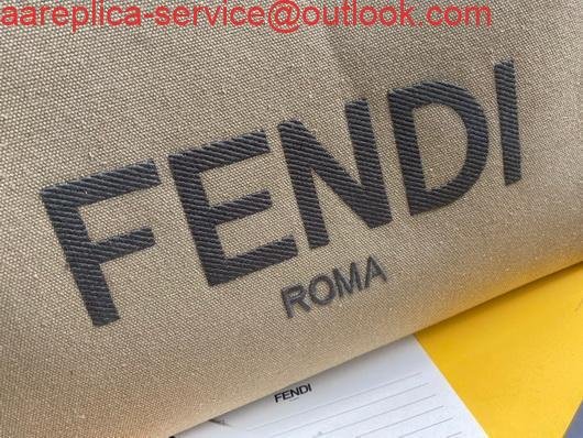 Fendi 8BH374 FENDI PEEKABOO X-TOTE Light Green Canvas Bag