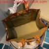 Fendi 8BH374 FENDI PEEKABOO X-TOTE Green Canvas Bag Brown