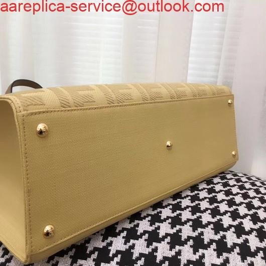 Fendi 8BH374 FENDI PEEKABOO X-TOTE Apricot Canvas Bag