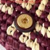 Replica Fendi 7AR844 Nano Baguette Charm Wine Red Raffia Charm