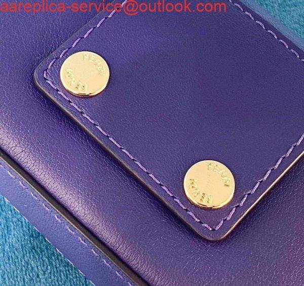 Replica Fendi 7AR844 Nano Baguette Charm Purple Nappa Leather