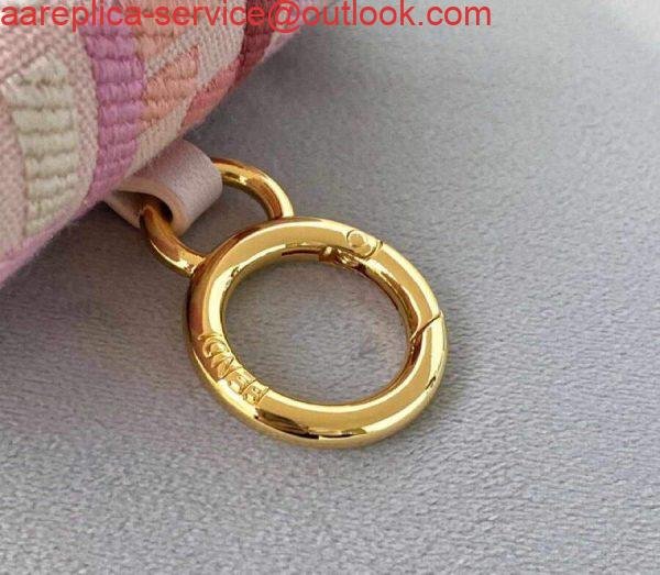 Replica Fendi 7AR844 Nano Baguette Charm Pink Canvas Charm