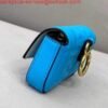 Fendi 7AR844 Nano Baguette Charm Blue Nappa Leather