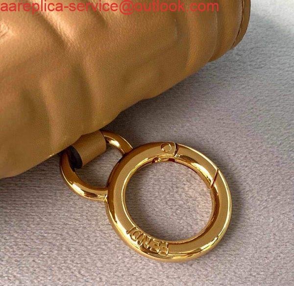 Replica Fendi 7AR844 Nano Baguette Charm Apricot Nappa Leather