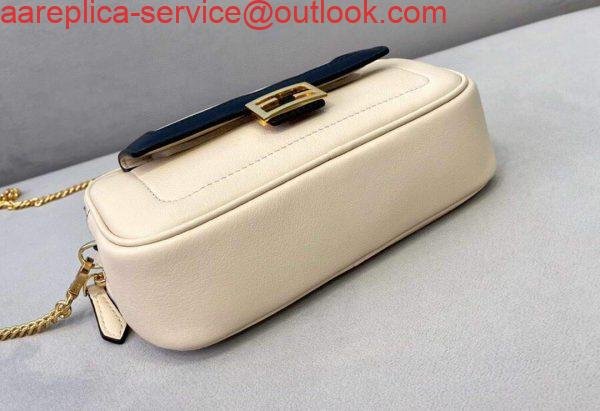 Replica Fendi 70213 Easy Baguette Leather Handbag White