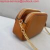 Fendi 70213 Easy Baguette Leather Handbag Brown