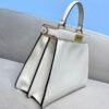 Fendi 70193 Peekaboo ISEEU MEDIUM White Leather Bag