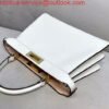 Fendi 70193 Peekaboo ISEEU MEDIUM White Leather Bag