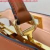 Fendi 70193 Peekaboo ISEEU MEDIUM Brown Leather Bag