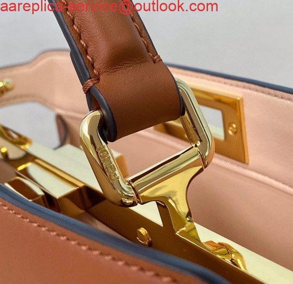 Fendi 70193 Peekaboo ISEEU MEDIUM Brown Leather Bag