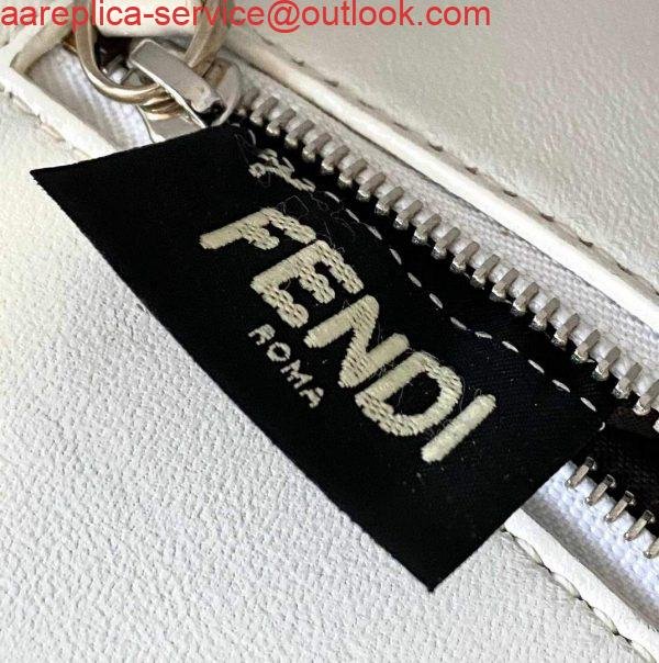 Fendi 5510S Peekaboo Iconic Essentially White Leather Bag