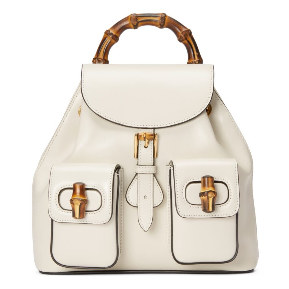Gucci 702101 Bamboo backpack white