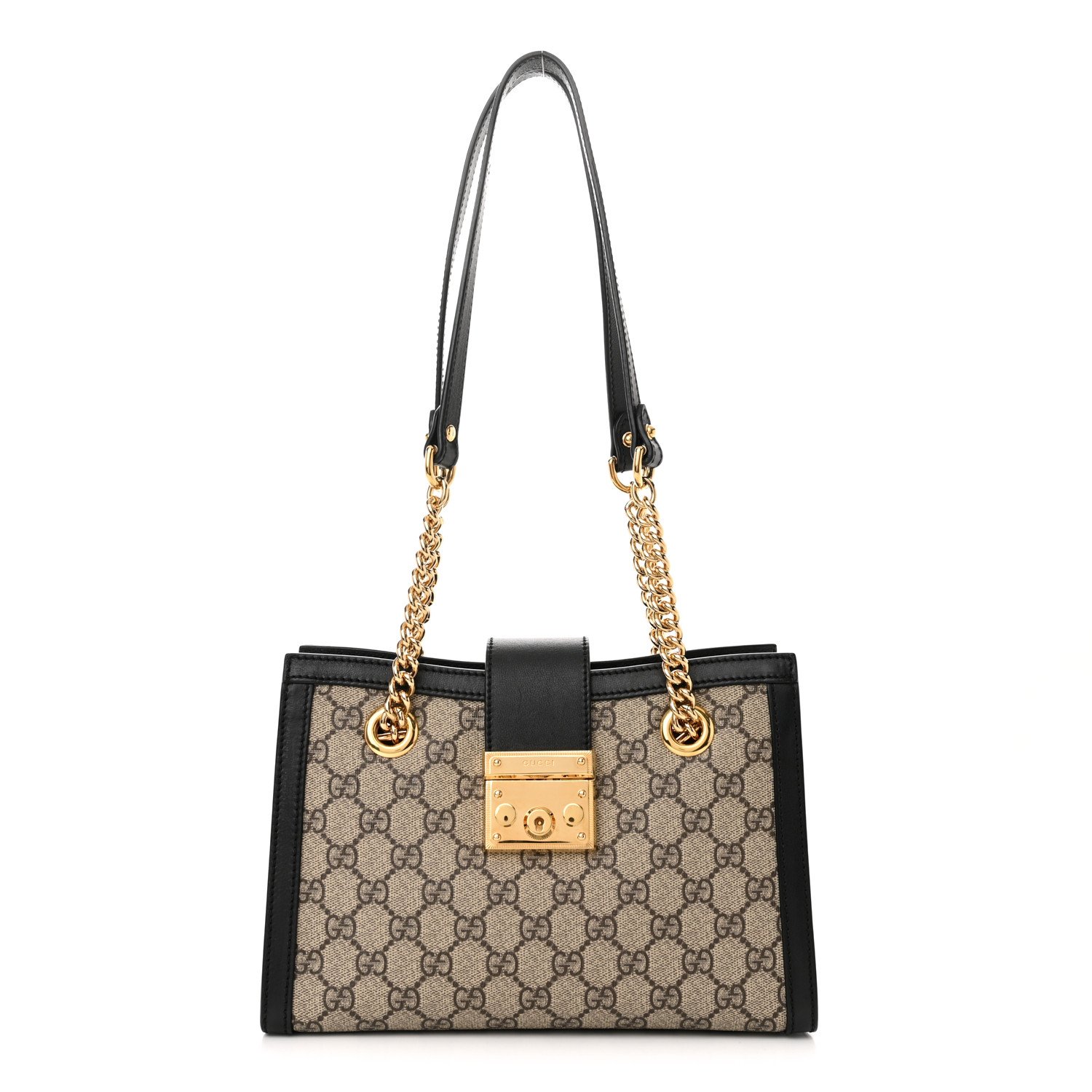 Gucci 498156 Padlock GG Small Shoulder Bag Black