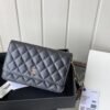 Replica Chanel Caviar Replica Quilted Wallet On UK Chain Woc A33814