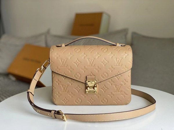 Louis Vuitton Pochette Metis Monogram Empreinte Cream M44738