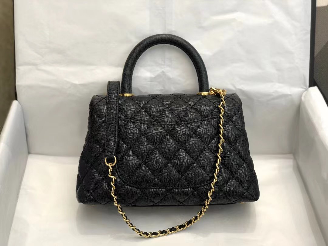 Chanel Inspired Coco Handle Black 24*14*10Cm A92990