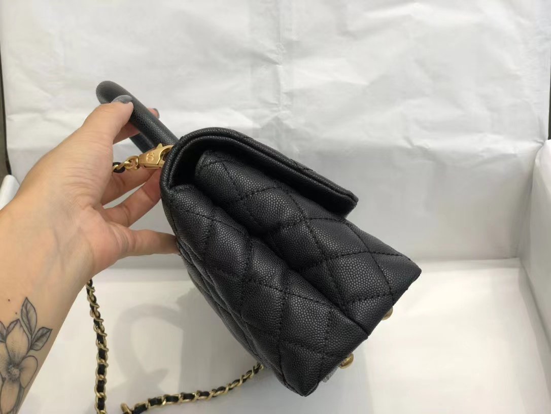 Chanel Inspired Coco Handle Black 24*14*10Cm A92990